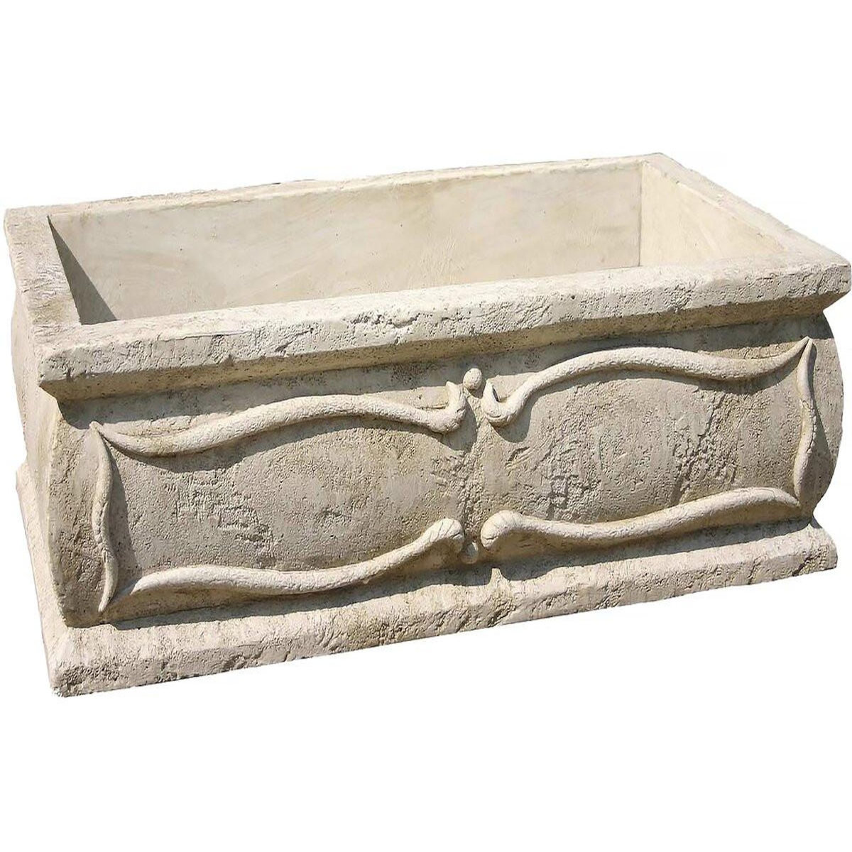 Habitat et Jardin Grande jardinière  Verone - en pierre - 50 x 100 x 30 cm