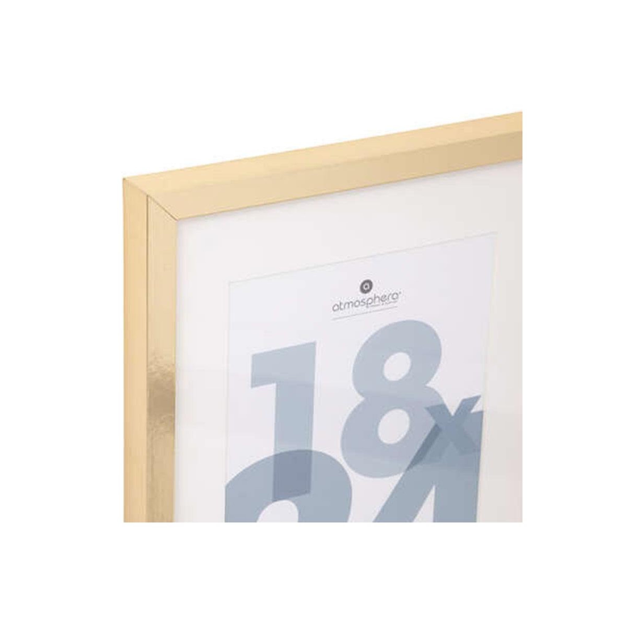 Voir la diapositive 3 : ATMOSPHERA Cadre photo en verre  manu  18x24cm or