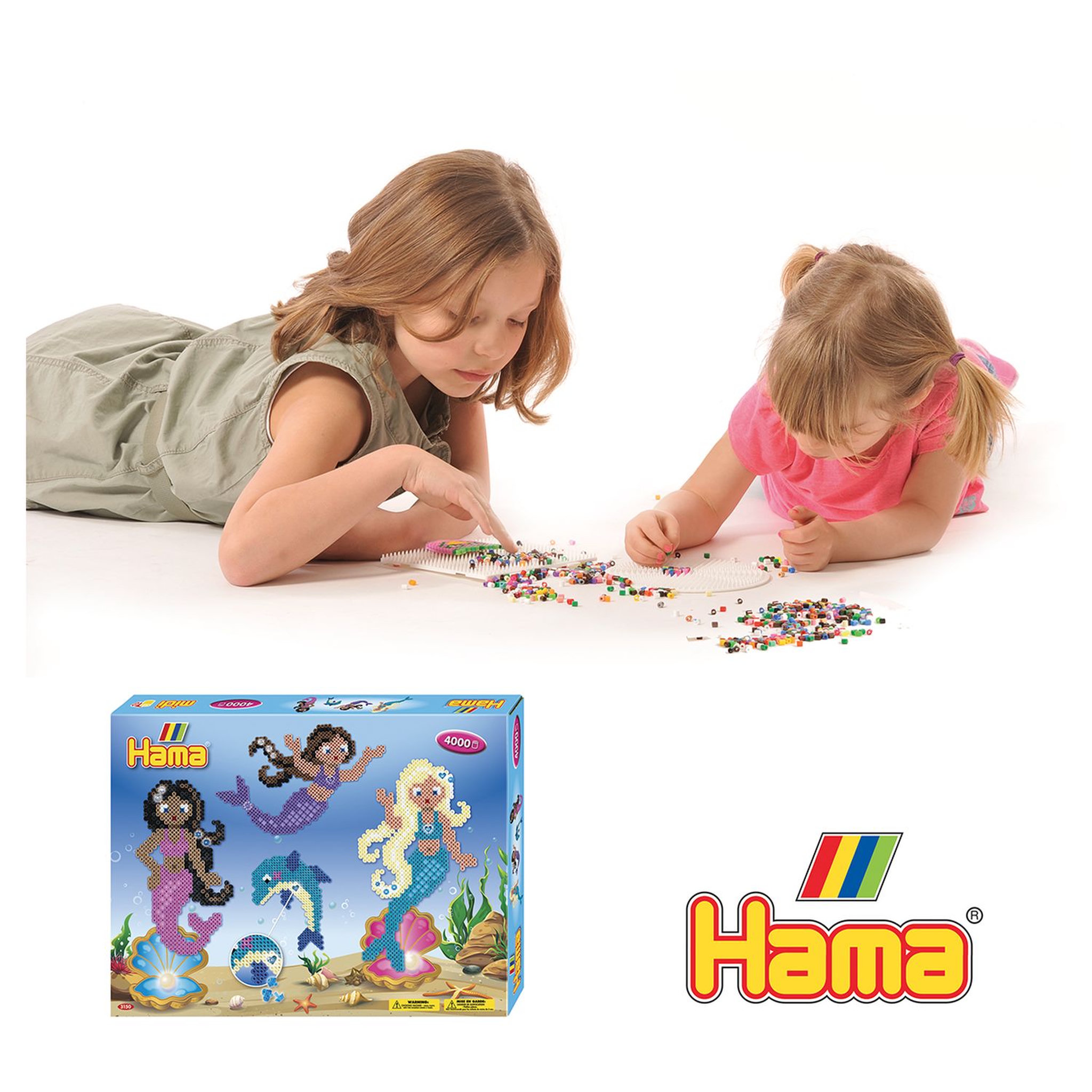 Voir la diapositive 6 : Hama Midi Boite cadeau 4000 perles à repasser "Les sirènes"