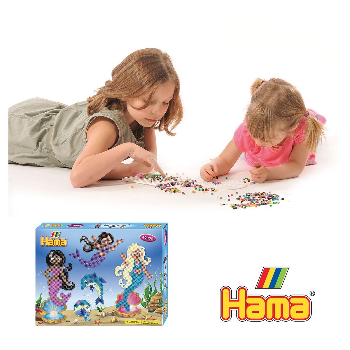 Hama Midi Boite cadeau 4000 perles à repasser "Les sirènes"