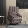 Voir la diapositive 2 : HOMCOM Fauteuil de relaxation électrique - fauteuil releveur inclinable - repose-pied ajustable - microfibre polyester gris