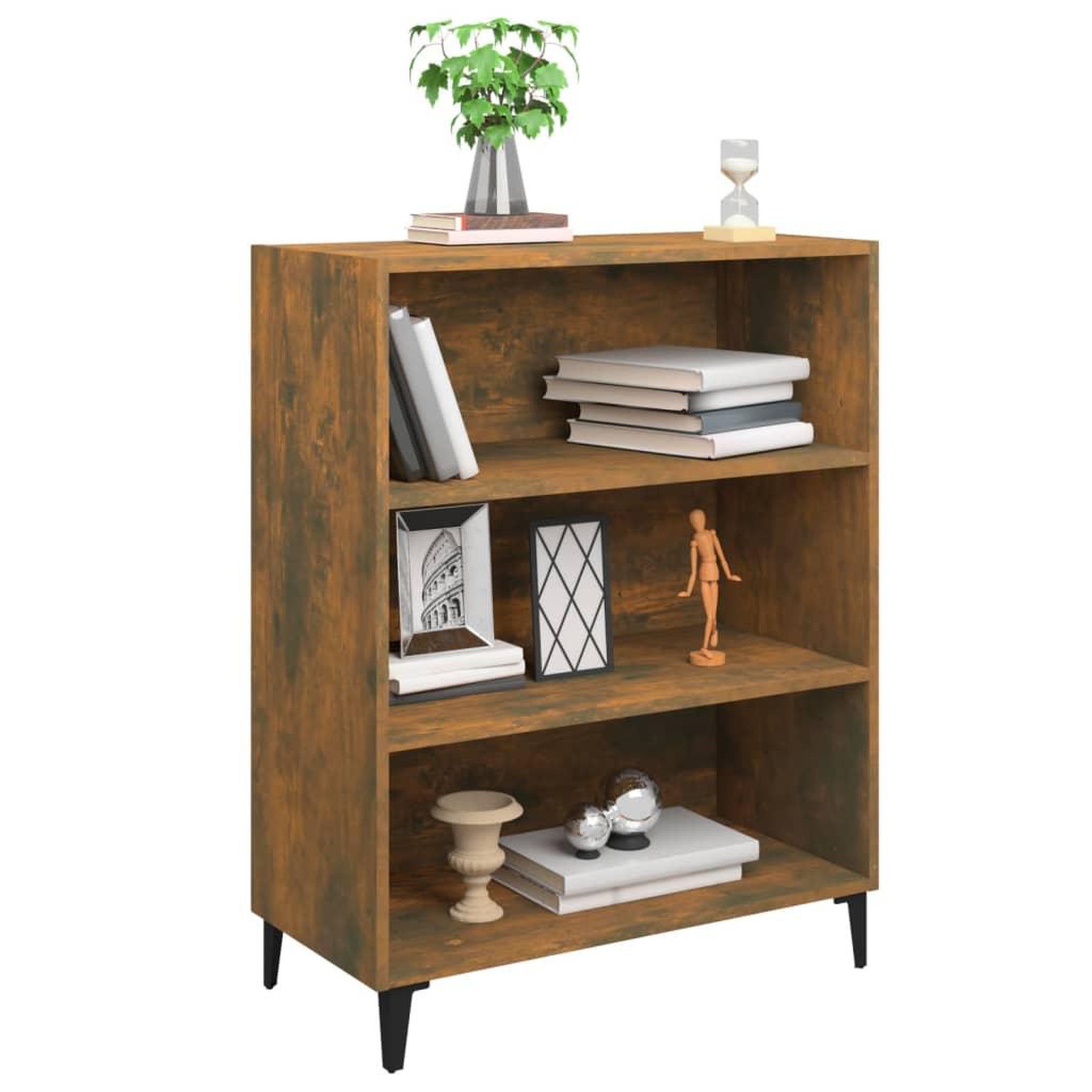 Voir la diapositive 5 : VIDAXL Buffet Chene fume 69,5x32,5x90 cm Bois d'ingenierie