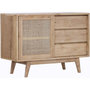 Voir la diapositive 1 : Paris Prix Buffet 1 Porte & 3 Tiroirs en Teck  Archi  120cm Naturel
