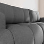 Voir la diapositive 4 : BEST MOBILIER Yulin - canapé d'angle droit 4 places convertible avec coffre en tissu bouclette