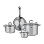 ELO Ensemble de 1 Poêle de cuisson 28 cm et 3 faitouts 14, 20 et 26 cm Elo Profi Citrin