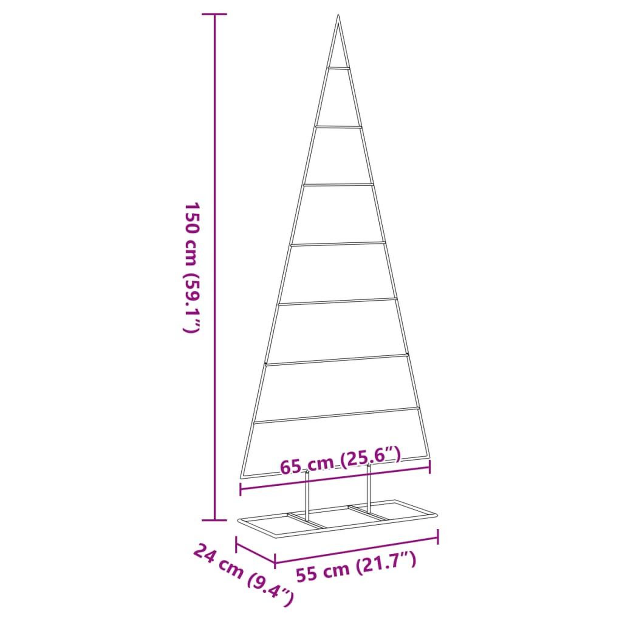 Voir la diapositive 6 : VIDAXL Arbre de Noël en metal pour decoration noir 150 cm