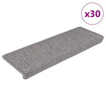 VIDAXL Tapis d'escalier autocollants 30 pcs 65x21x4 cm argente