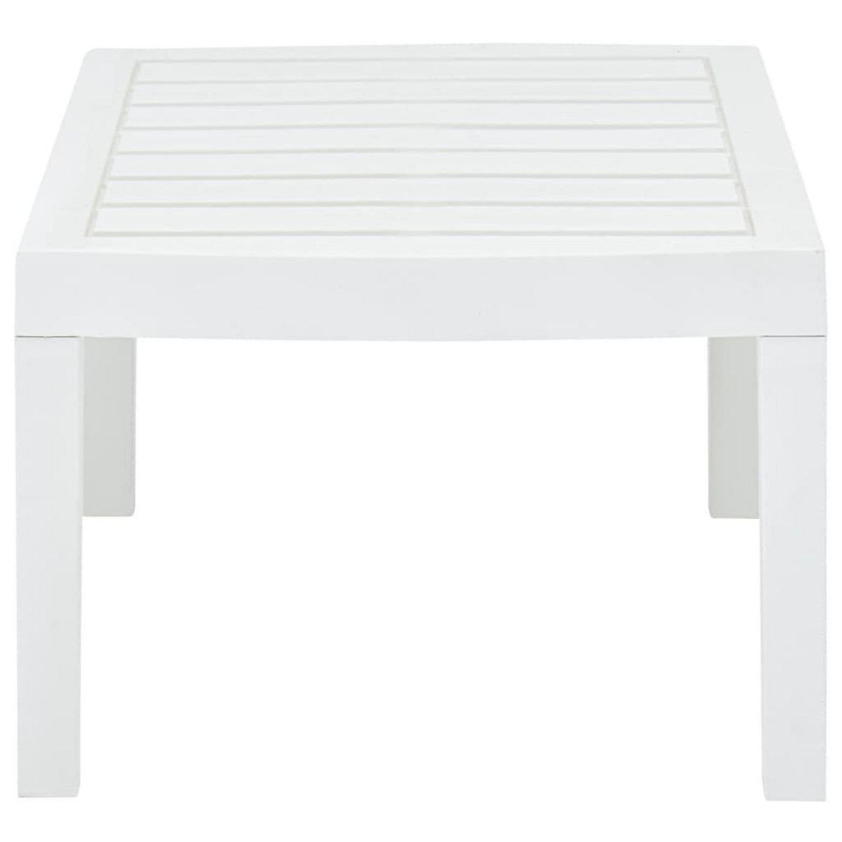 VIDAXL Table de jardin Blanc 78x55x38 cm Plastique