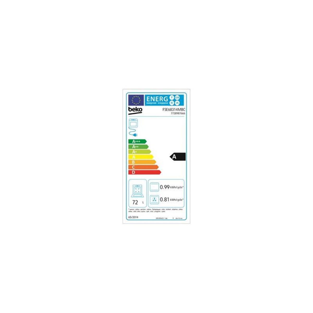 Beko Cuisinière induction Beko FSE68314MBC