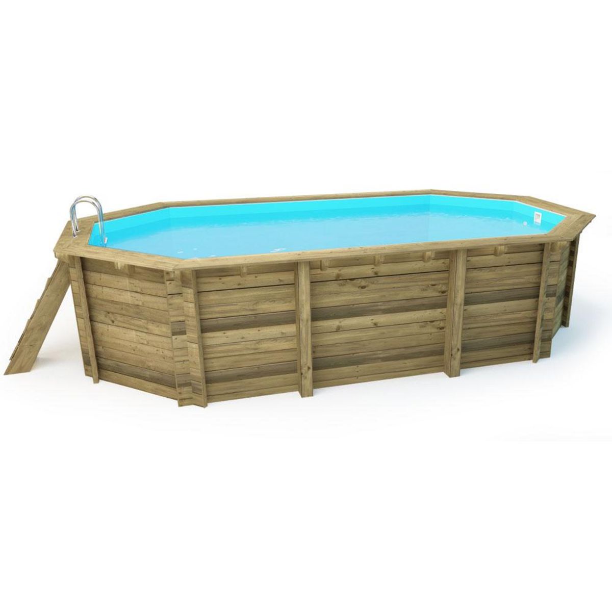 Habitat et Jardin Piscine bois   Palma 145    7.57 x 4.07 x 1.44 m