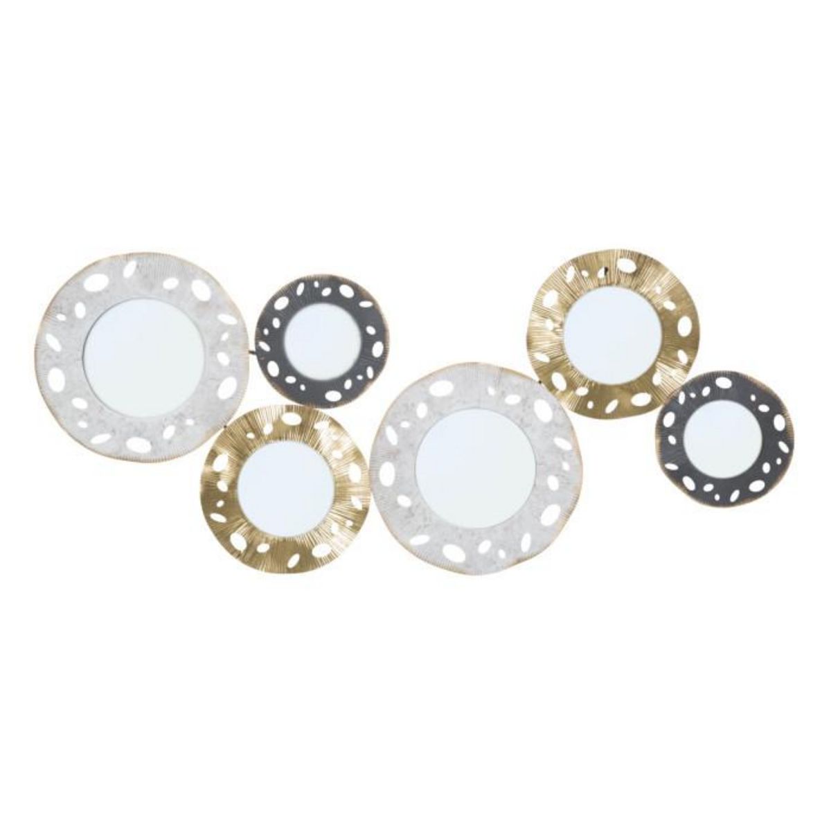 Paris Prix Décoration Murale 6 Miroirs  Gloty  104cm Multicolore