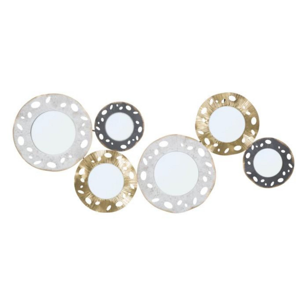 Paris Prix Décoration Murale 6 Miroirs  Gloty  104cm Multicolore