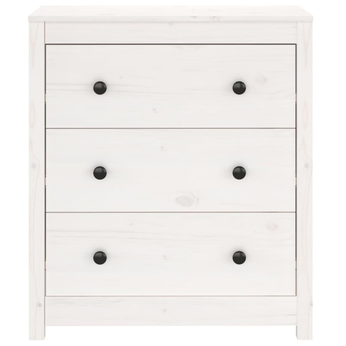 VIDAXL Buffet blanc 70x35x80 cm bois massif de pin