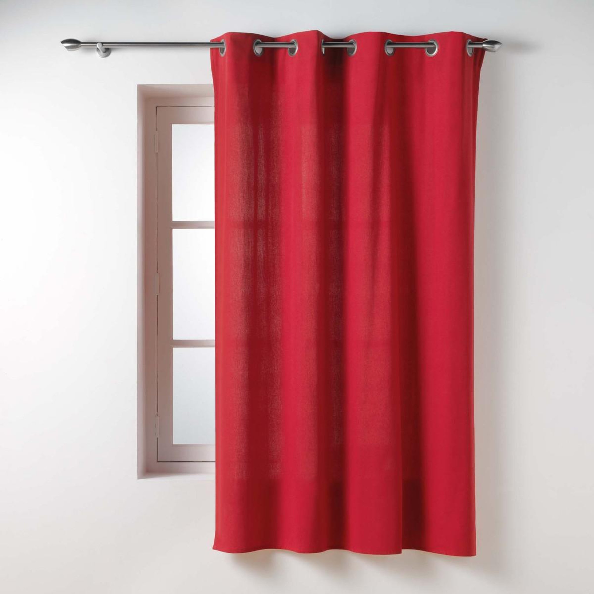 Douceur d'Intérieur Rideau à œillets  twily  135x180cm rouge