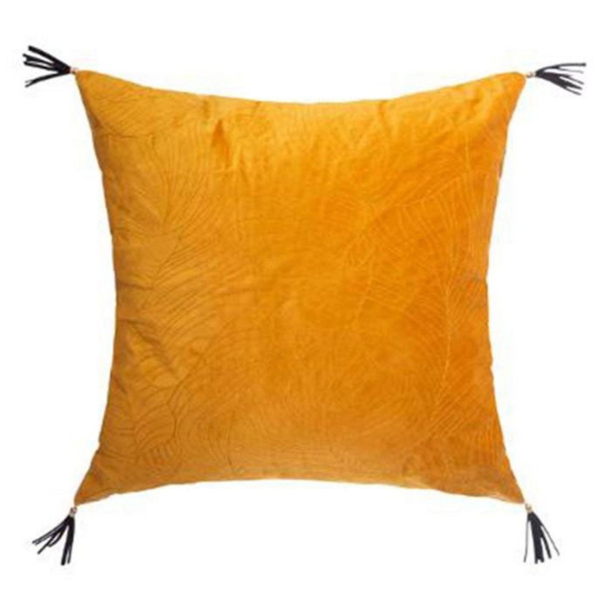 ATMOSPHERA Coussin Déco en Velours  Sti  40x40cm Ocre