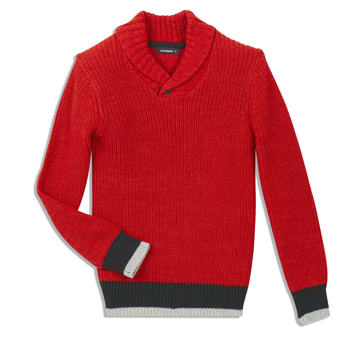 IN EXTENSO Pull col châle en maille garçon