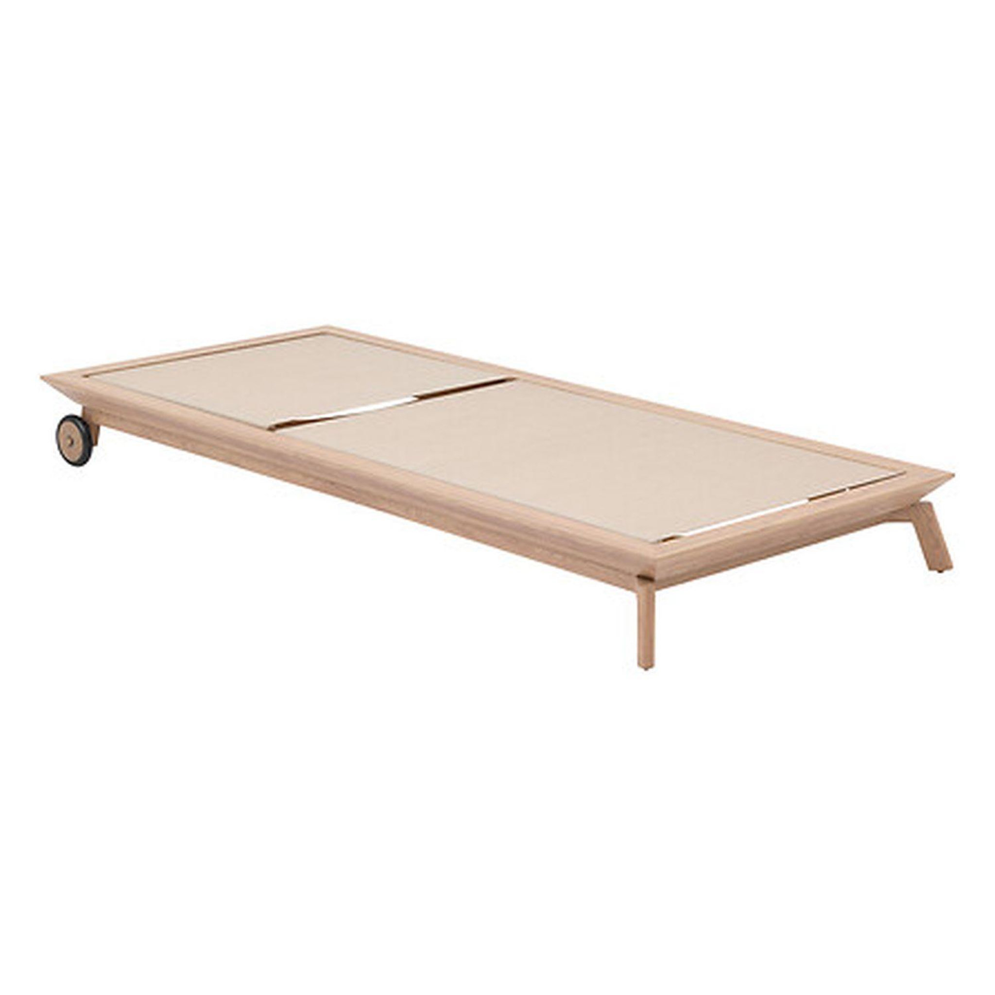 Voir la diapositive 3 : HESPERIDE Lit de piscine en aluminium et acier avec roues manissa - beige