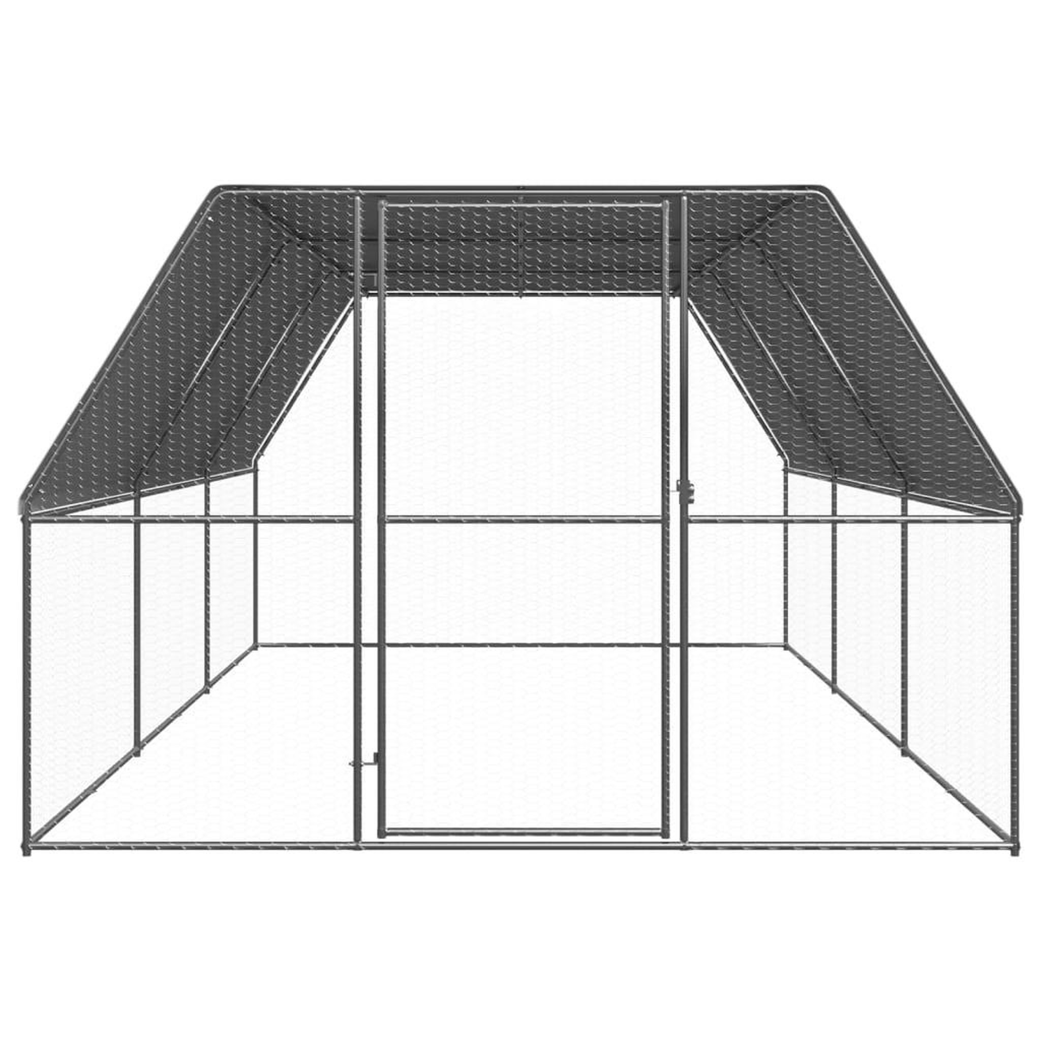 Voir la diapositive 2 : VIDAXL Poulailler d'exterieur 3x6x2 m Acier galvanise