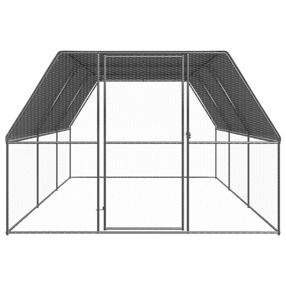 VIDAXL Poulailler d'exterieur 3x6x2 m Acier galvanise