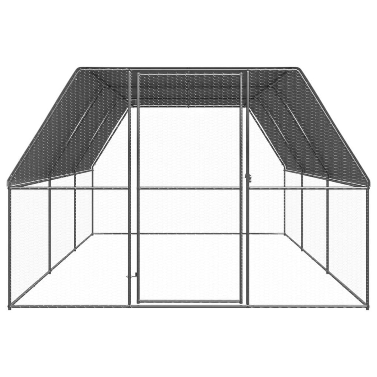 VIDAXL Poulailler d'exterieur 3x6x2 m Acier galvanise