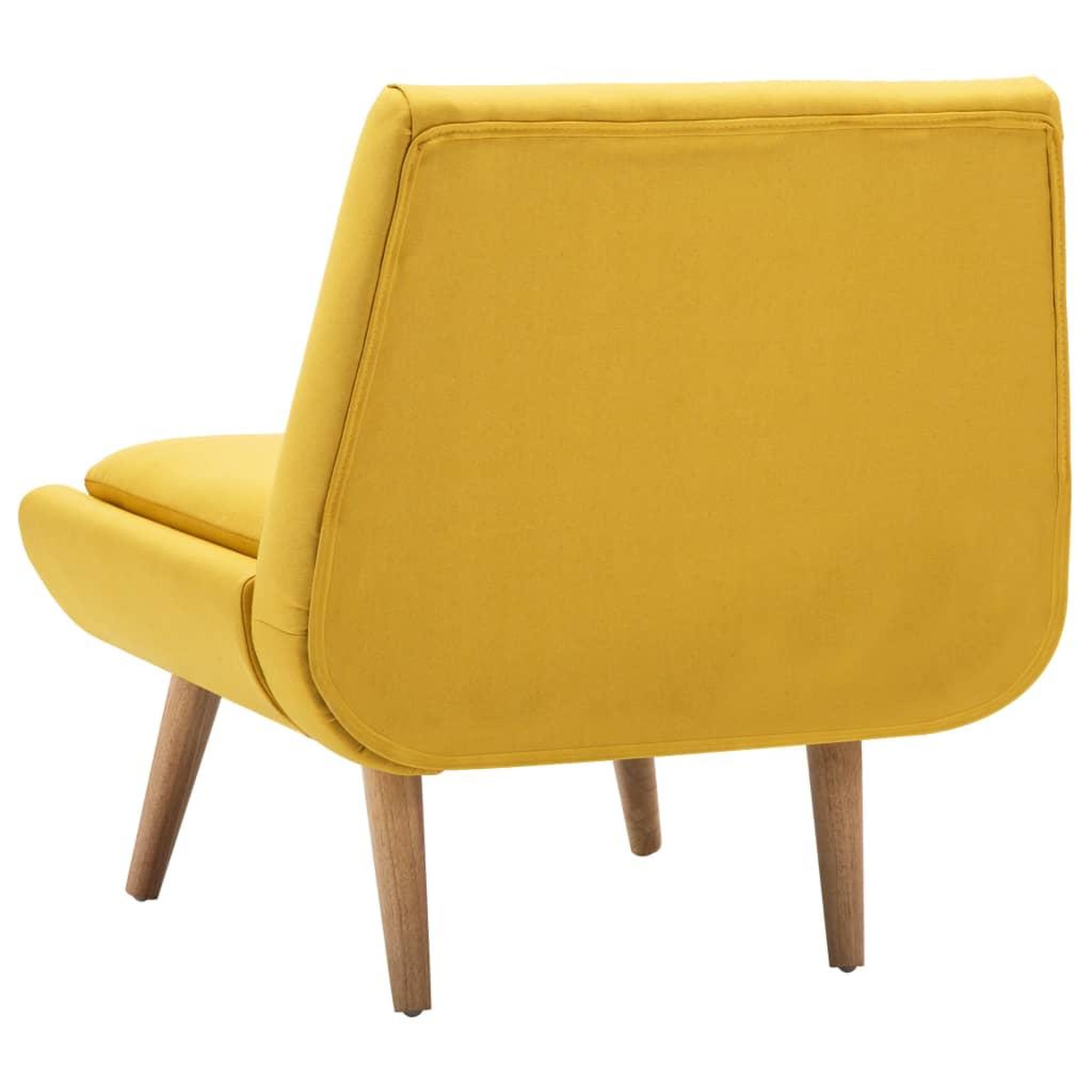 Voir la diapositive 5 : VIDAXL Fauteuil sans accoudoirs jaune tissu