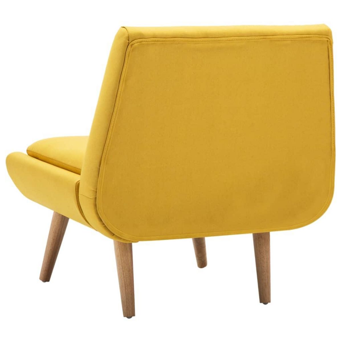 VIDAXL Fauteuil sans accoudoirs jaune tissu