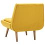 Voir la diapositive 5 : VIDAXL Fauteuil sans accoudoirs jaune tissu