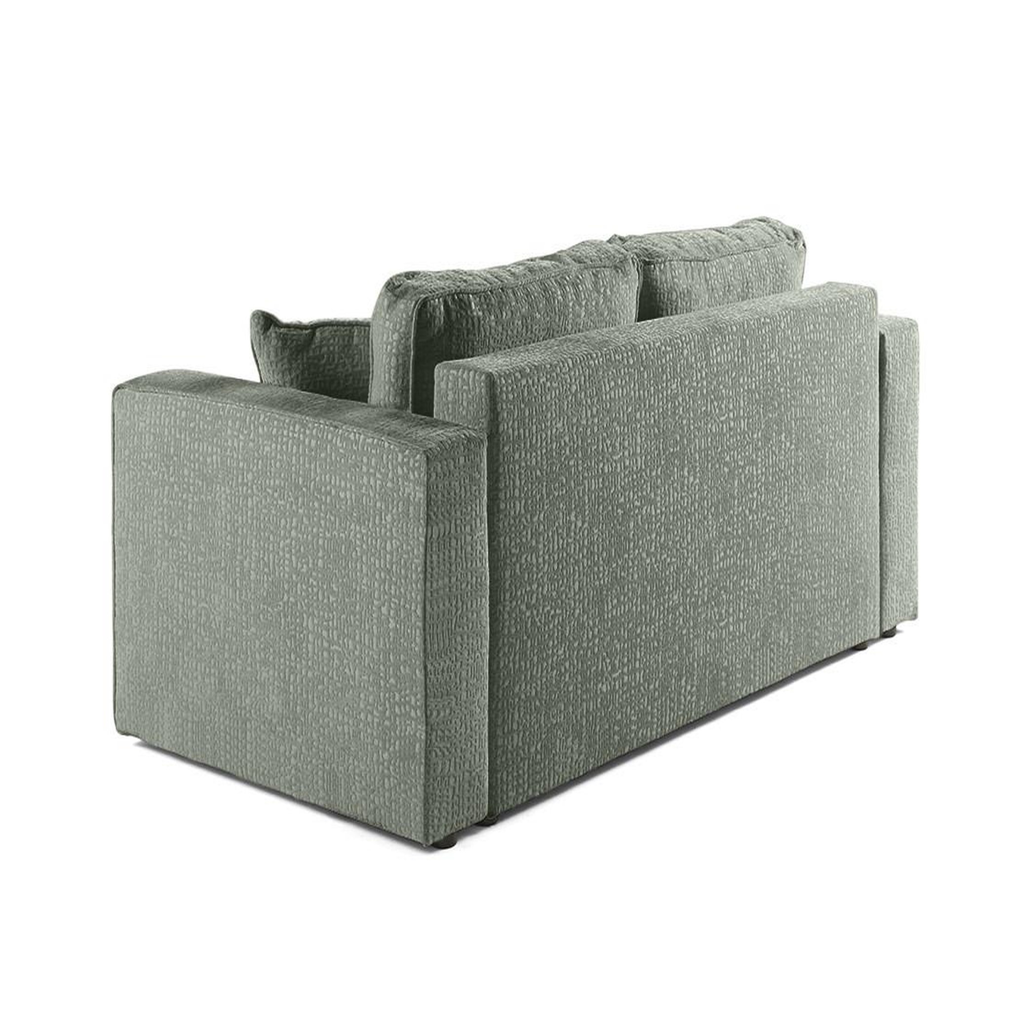 Voir la diapositive 5 : BEST MOBILIER Topaze - canapé droit 2 places - en tissu velours relief