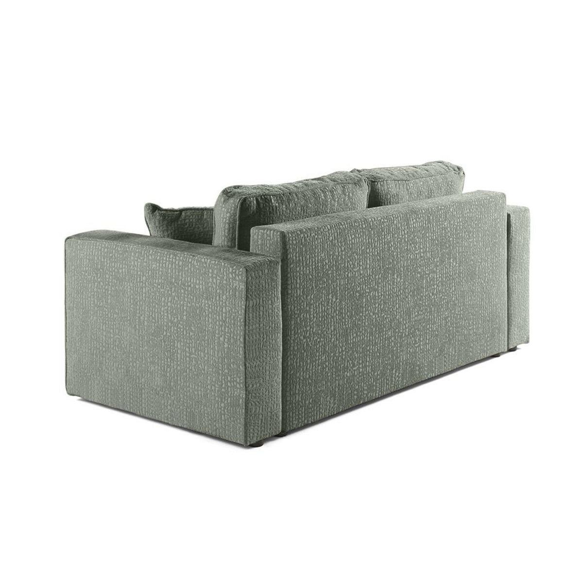 BEST MOBILIER Topaze - canapé droit 2 places - en tissu velours relief