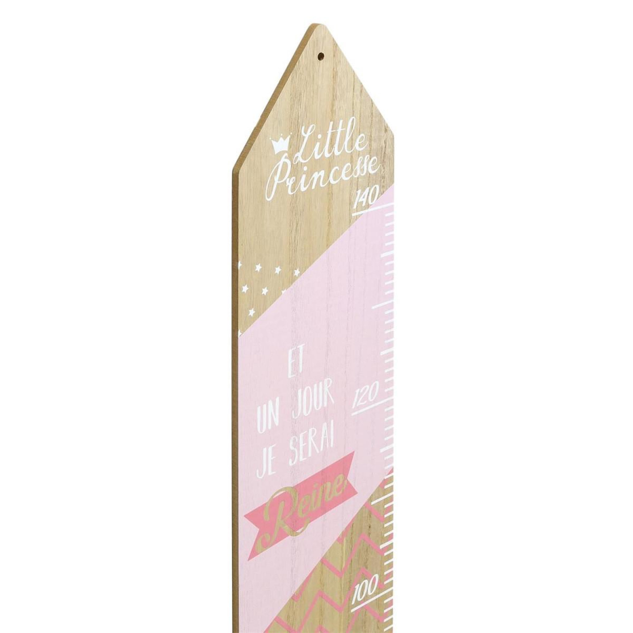 Voir la diapositive 3 : HOME DECO KIDS Décoration Murale Enfant  Toise Fille  100cm Rose