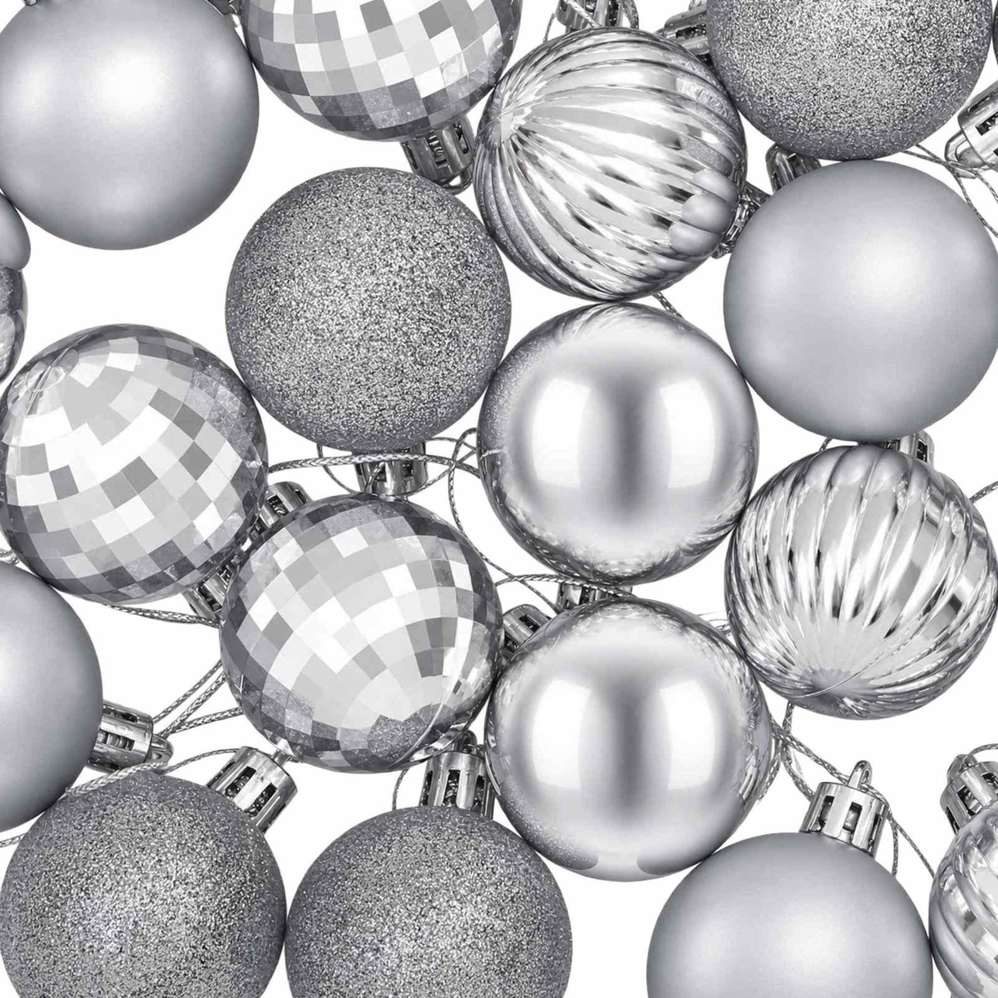 Voir la diapositive 6 : VIDAXL Ensemble de boules de Noël 100 pc Argente 4 cm Polystyrene