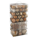 Paris Prix Lot de 80 Boules de Noël  Night  58cm Marron