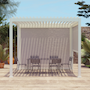 Voir la diapositive 2 : SWEEEK Pergola bioclimatique aluminium 3x3m V2 + 2 stores 3m Triomphe