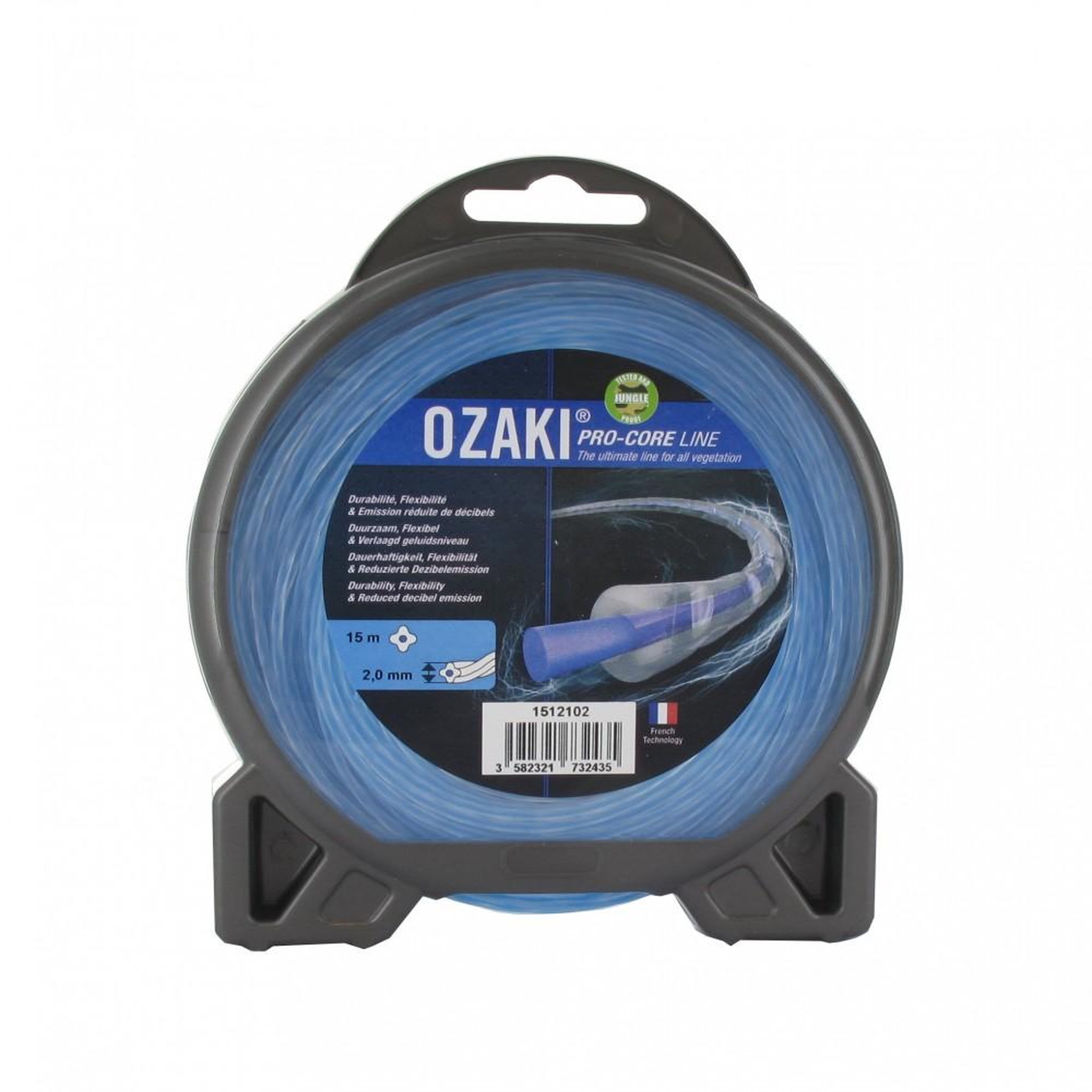 OzaKI Coque fil nylon OZAKI PRO-CORE LINE. Co-extrudé Longueur: 15 m, Ø: 2,00mm