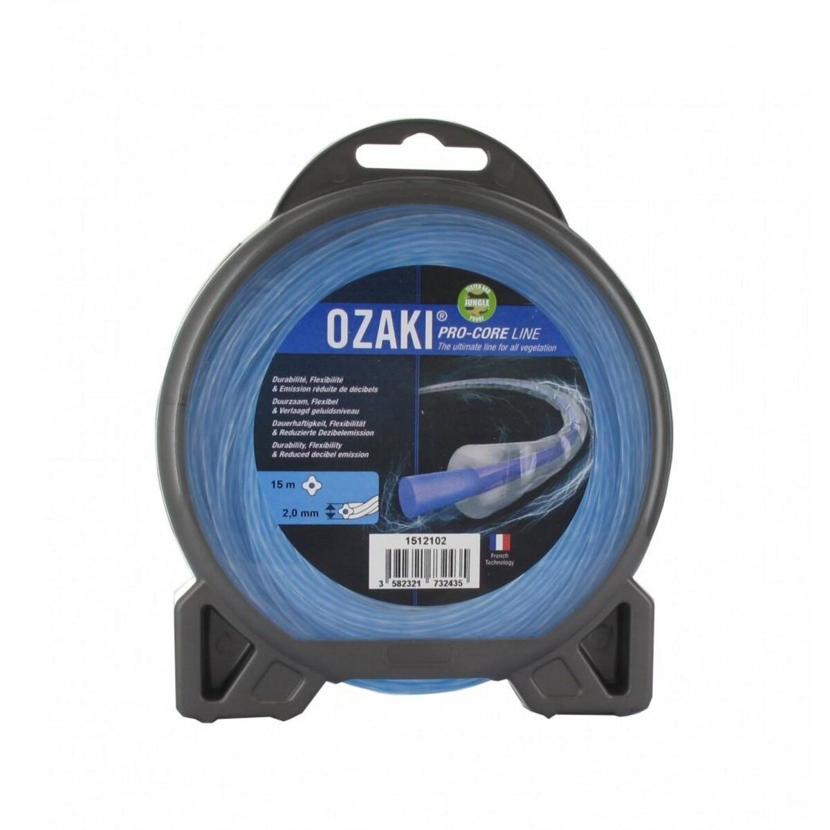 OzaKI Coque fil nylon OZAKI PRO-CORE LINE. Co-extrudé Longueur: 15 m, Ø: 2,00mm