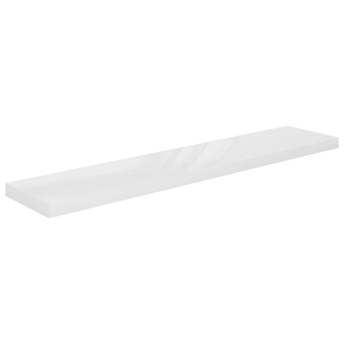 VIDAXL Etagere murale flottante 4pcs Blanc brillant 120x23,5x3,8cm MDF