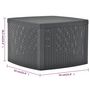 Voir la diapositive 6 : VIDAXL Table d'appoint Anthracite 54x54x36,5 cm Plastique