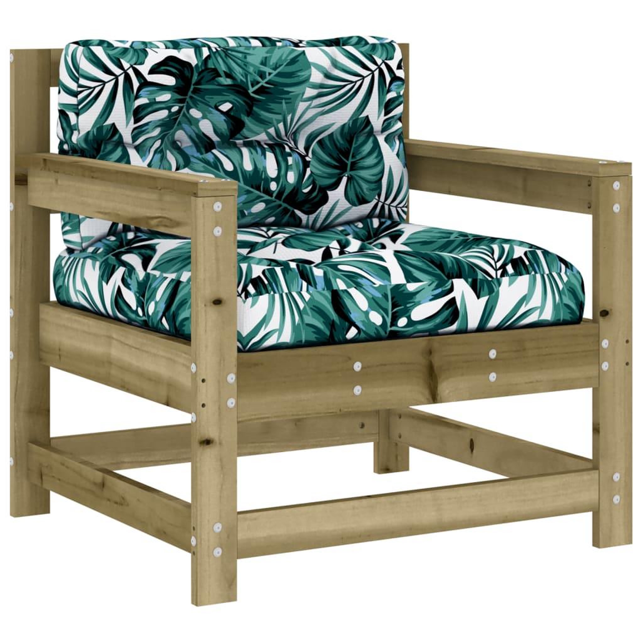 Voir la diapositive 3 : VIDAXL Chaises de jardin avec coussins lot de 2 bois de pin impregne