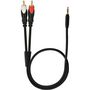 Voir la diapositive 3 : ESSENTIEL B Câble Jack/RCA Jack/2 RCA - 2m - ecp
