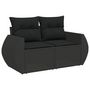 Voir la diapositive 3 : VIDAXL Salon de jardin 9 pcs avec coussins noir resine tressee