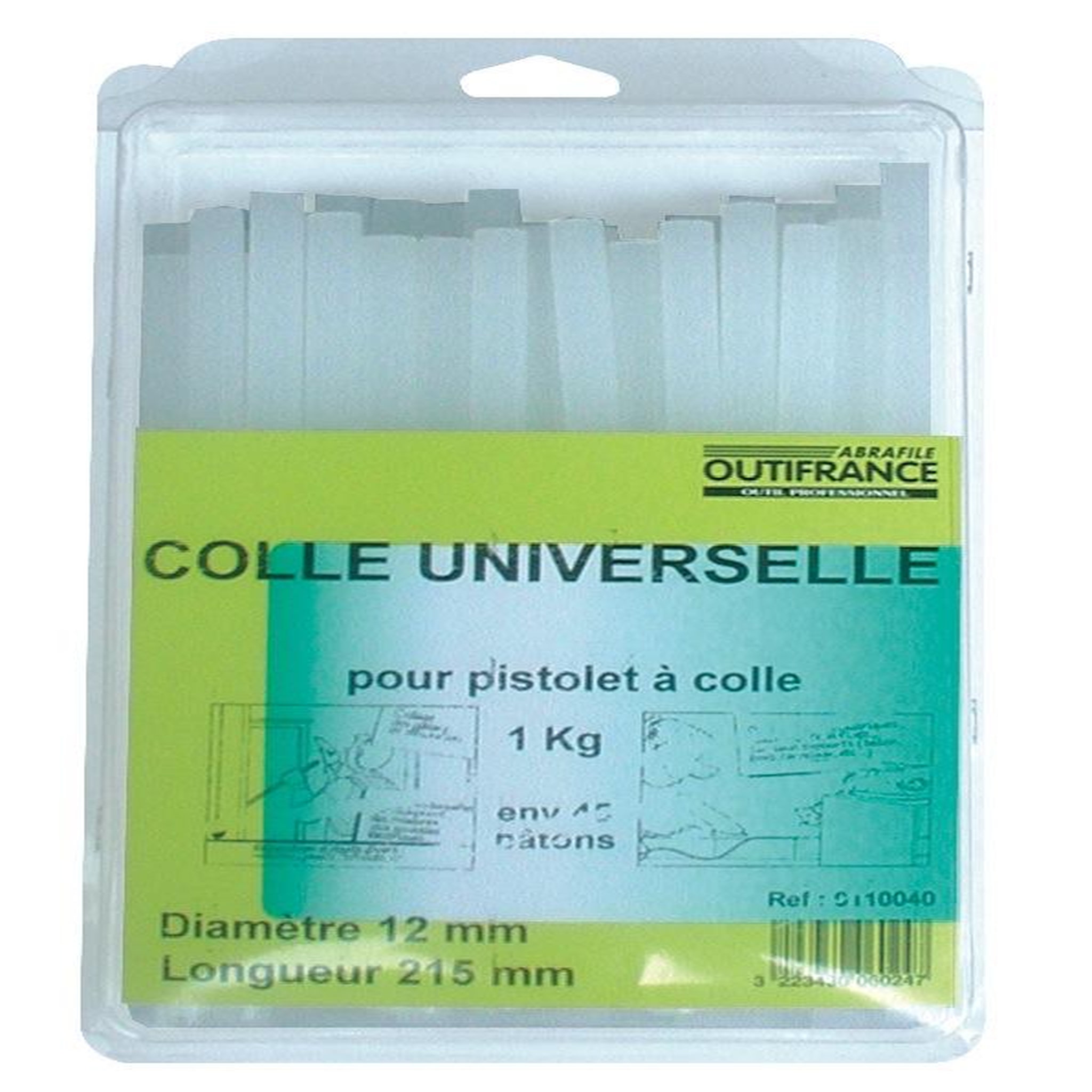 TECHMAN 125 bâtons de colle universelle (12 x 200 mm)