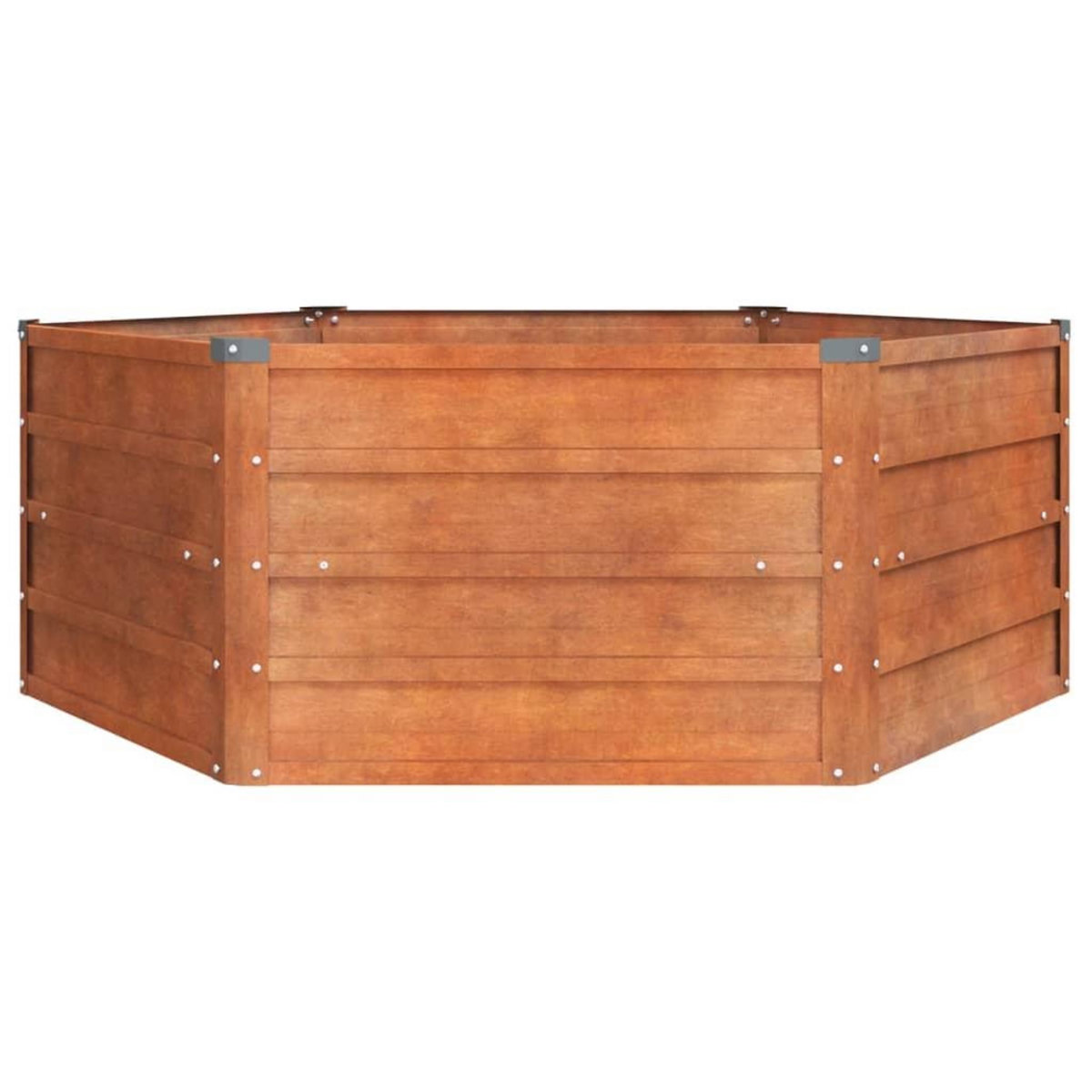 VIDAXL Lit sureleve de jardin rouille 129x129x45 cm acier corten