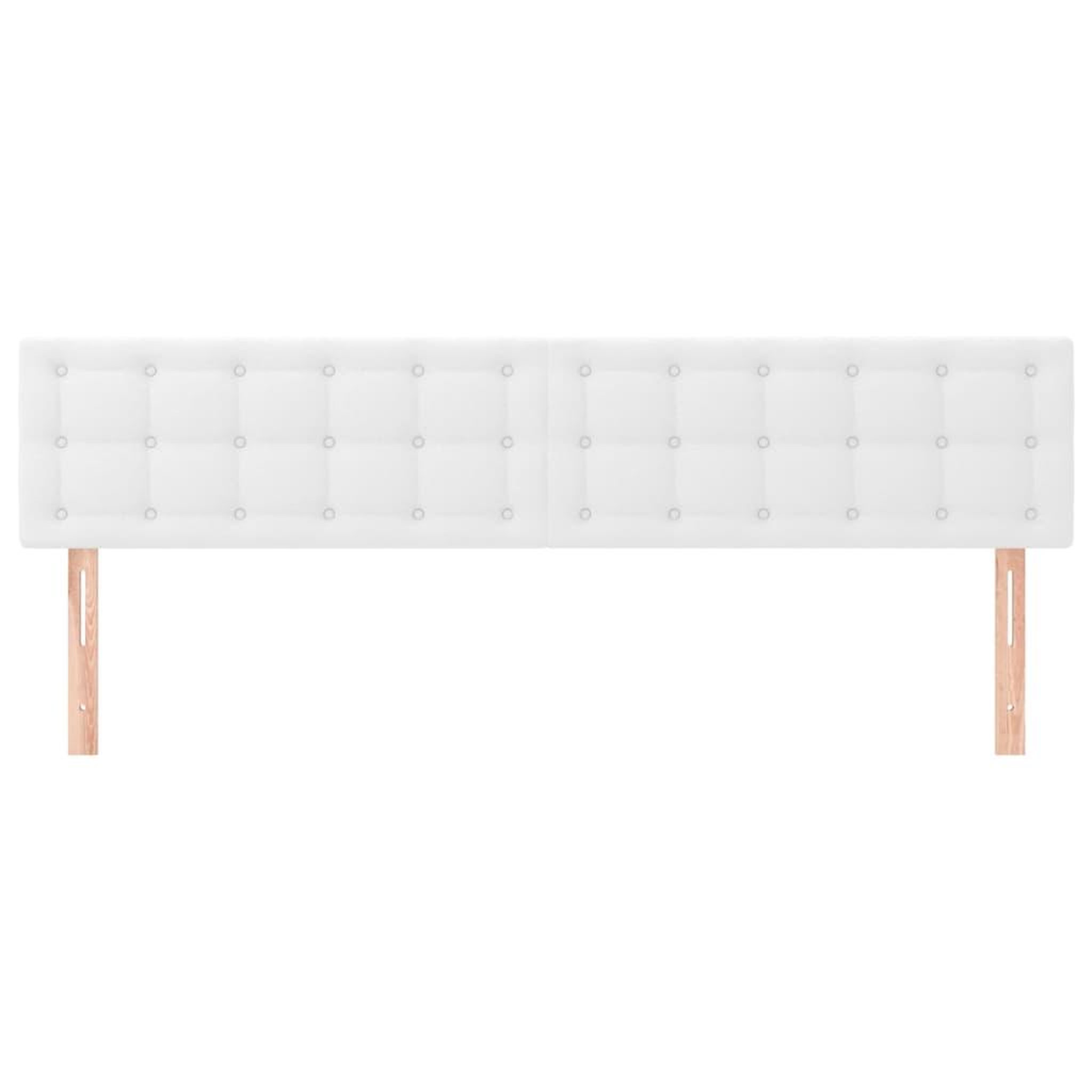 Voir la diapositive 3 : VIDAXL Tetes de lit 2 pcs Blanc 100x5x78/88 cm Similicuir