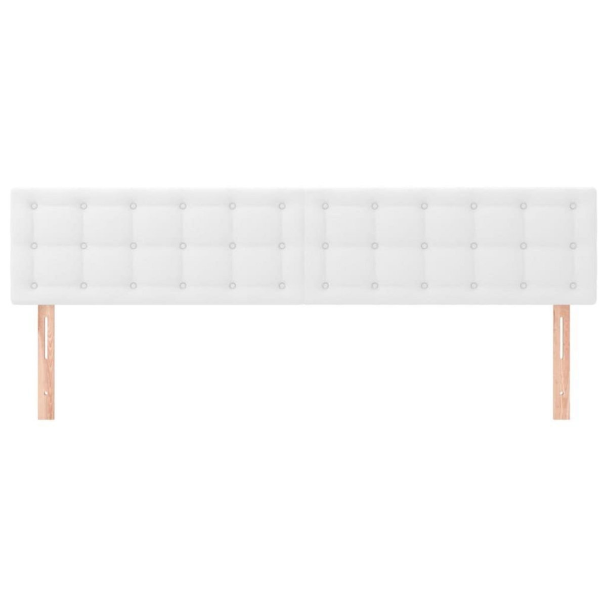 VIDAXL Tetes de lit 2 pcs Blanc 100x5x78/88 cm Similicuir