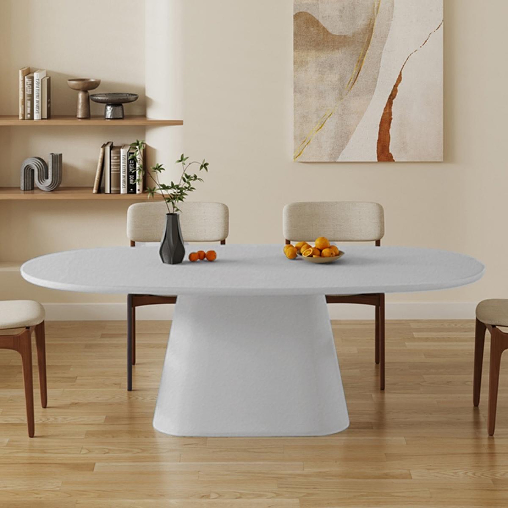 Voir la diapositive 3 : JLC KREATION Table à manger ovale organique 220cm RITA
