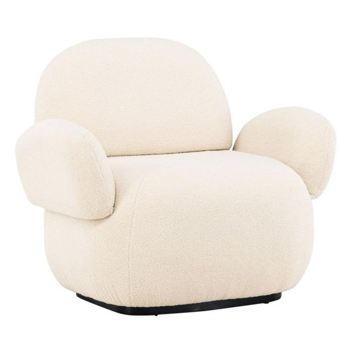 Paris Prix Fauteuil Design Chenille  Sevilla  105cm Beige