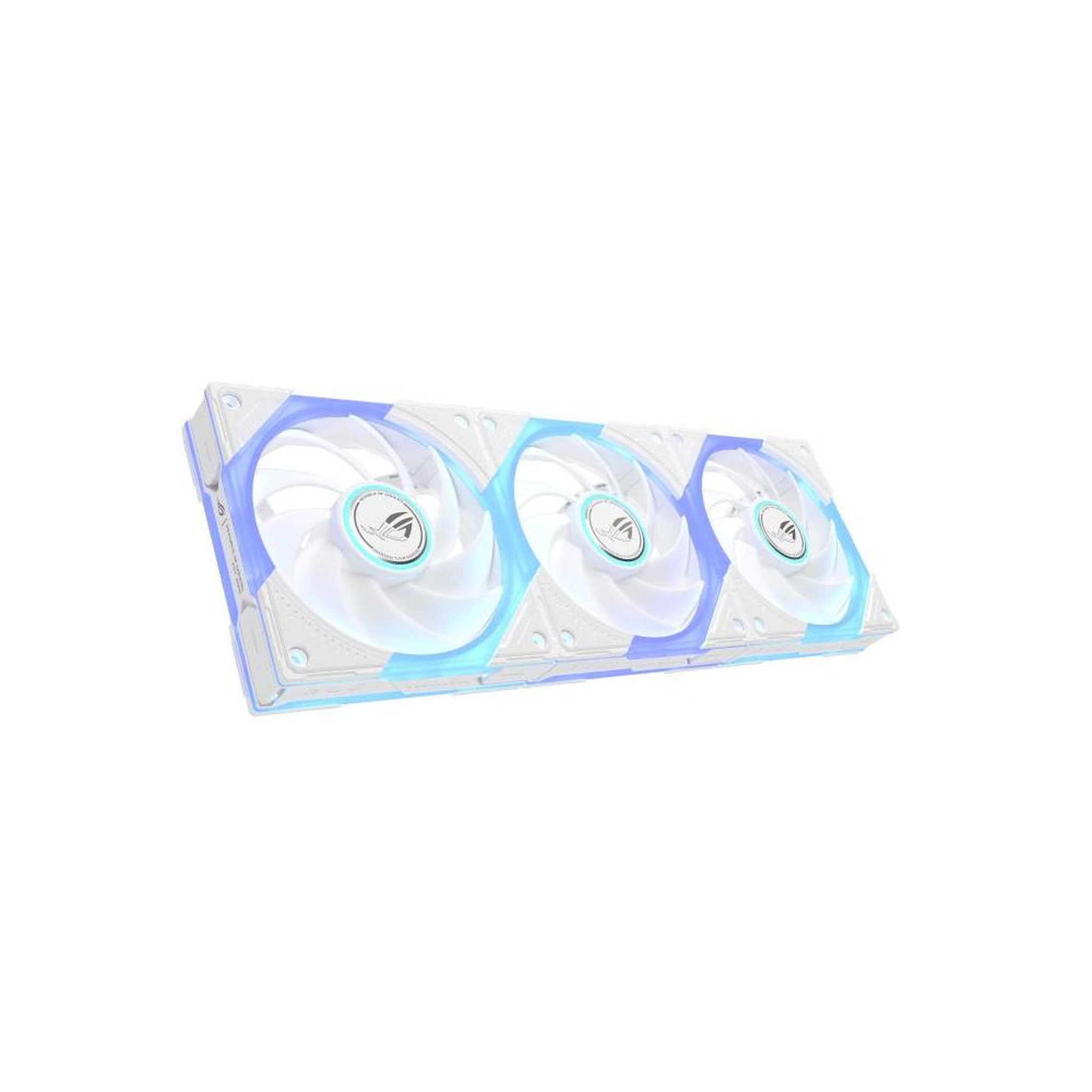 ASUS 3 ventilateurs pc 120 mm argb blancs, 36 leds, roulement fdb, jusqu'à 85 cfm et 2600 tr/min