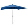Voir la diapositive 4 : VIDAXL Parasol de jardin avec LED et mat en acier bleu azure 2x3 m