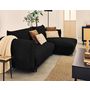 Voir la diapositive 1 : LISA DESIGN Gianni - canapé d'angle droit 4 places convertible avec coffre en tissu