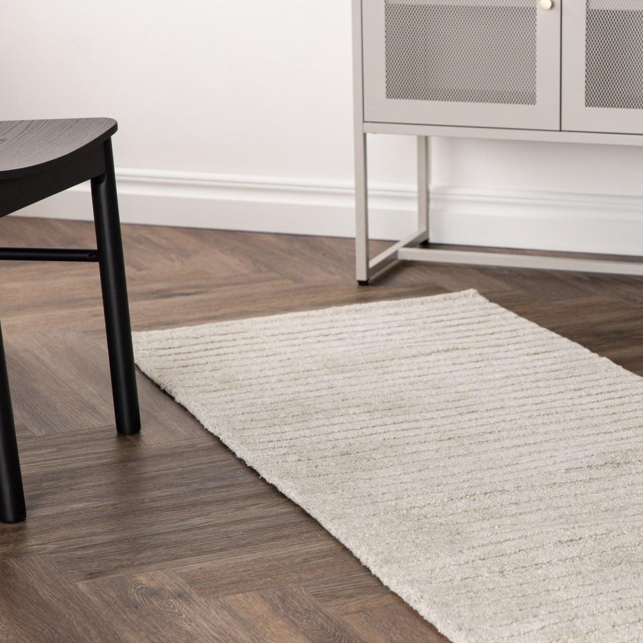 Voir la diapositive 4 : Paris Prix Tapis design  milton  70x200cm gris clair